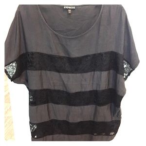Express lace stripe shirt